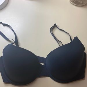 Victoria Secret Navy blue bar, thin lined padding 34DD